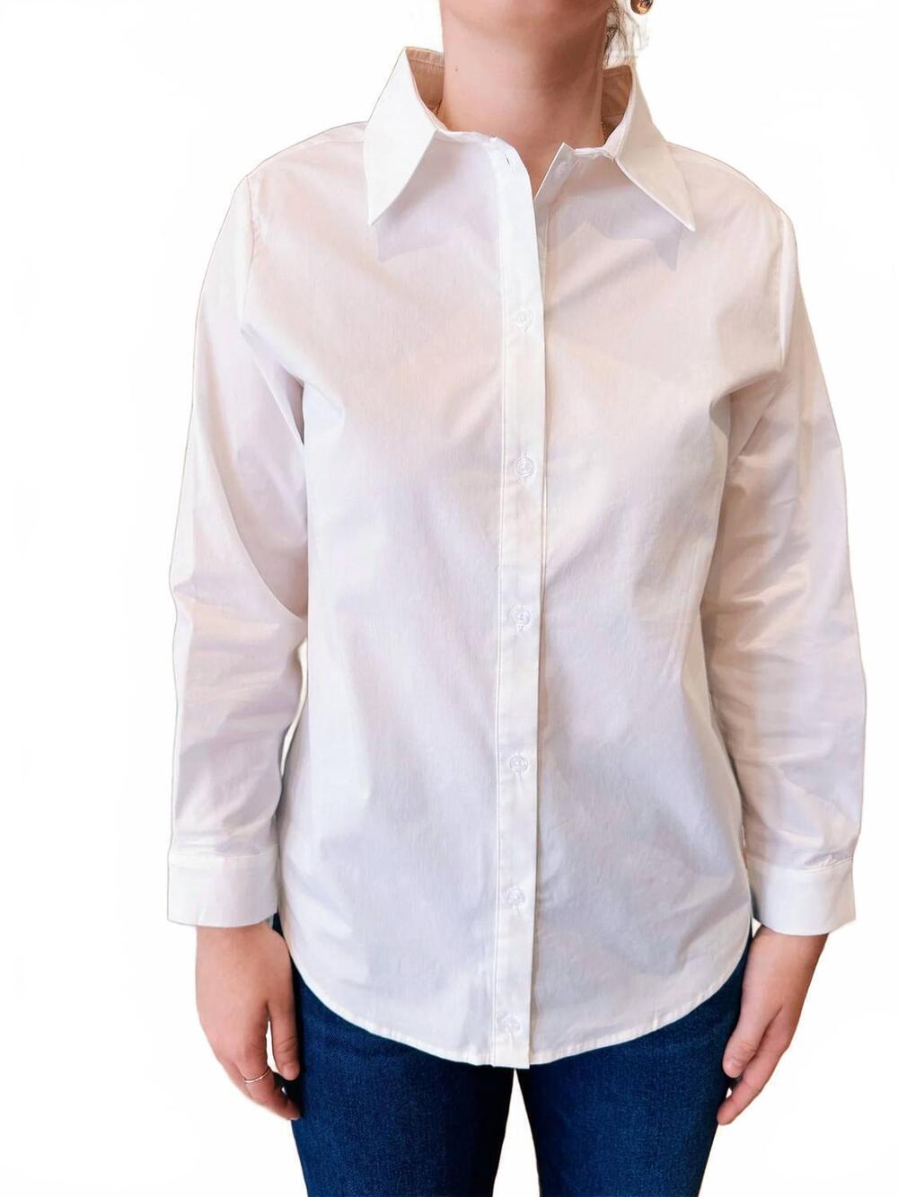 NEW JOH cotton poplin shirt in white